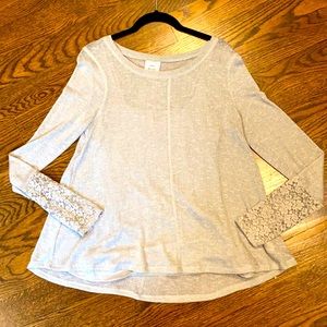 Lace Sleeves Sweater